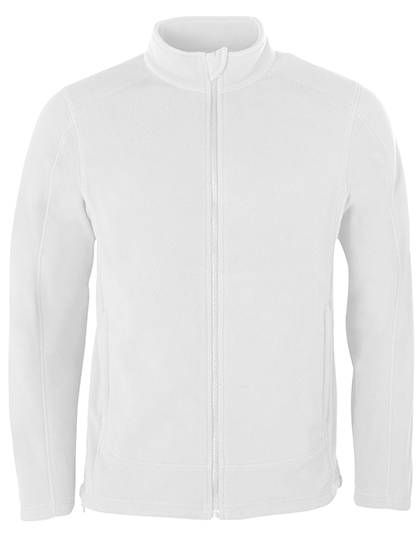 HRM Men's Full- Zip Fleece Jacket in White