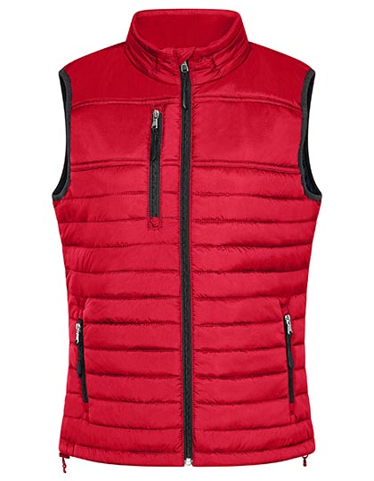 HRM Women's Hooded Performance Body Warmer in Red
