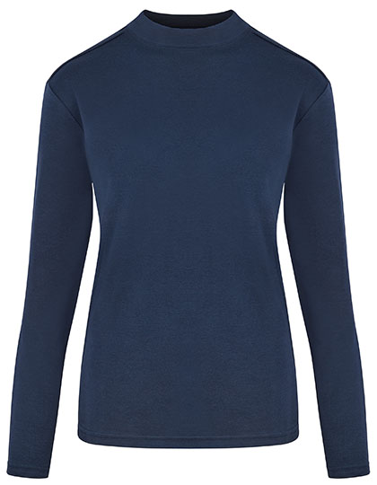HRM Women's Premium Highneck Longsleeve Tees in Navy