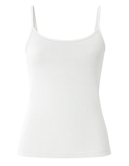 HRM Women's Premium Spaghetti Top in White