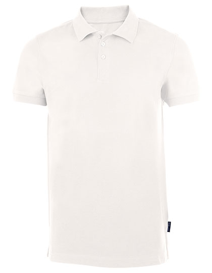 HRM Men's Heavy Stretch Polo in White