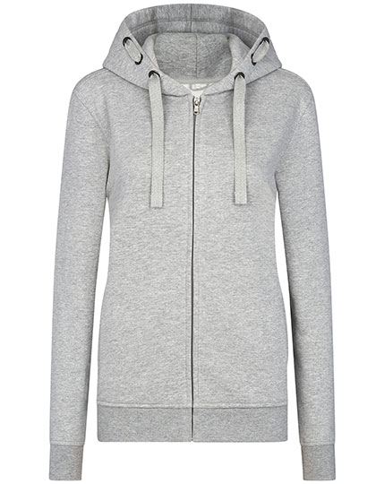 HRM Women's Premium Hooded Jacket in Grey Melange