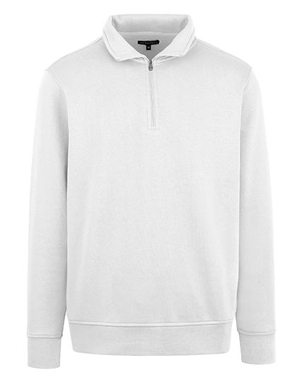 HRM Unisex Premium Zip-Sweatshirt in White