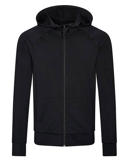 Just Cool Men's Cool Contrast Zoodie in Jet Black