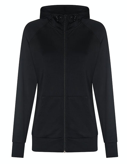 Just Cool Women's Cool Contrast Zoodie in Jet Black