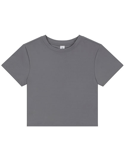 Just Cool Women's Recycled Cropped T in Platinum Grey