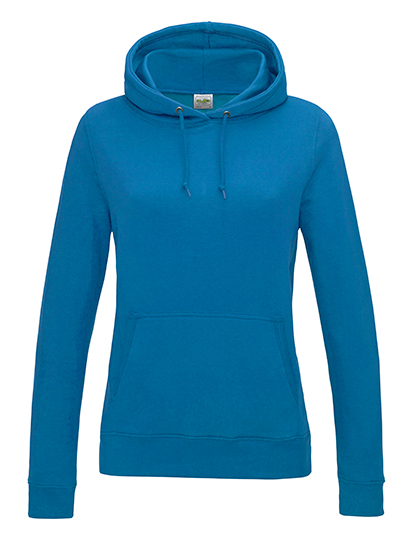 Just Hoods Women's College Hoodie in Sapphire Blue
