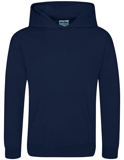 Just Hoods Kids' Sports Polyester Hoodie in Oxford Navy