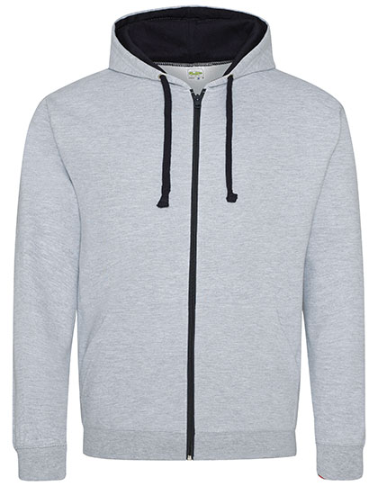 Just Hoods Varsity Zoodie in Heather Grey