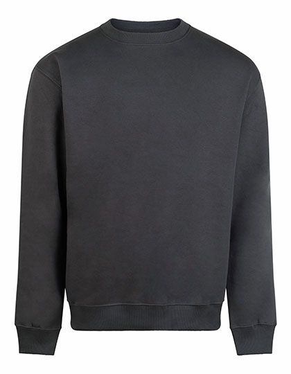 Just Hoods Vision Heavyweight Sweat in Solid Charcoal