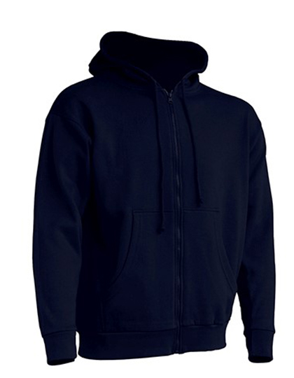 JHK Zipped Hooded Sweater in Navy