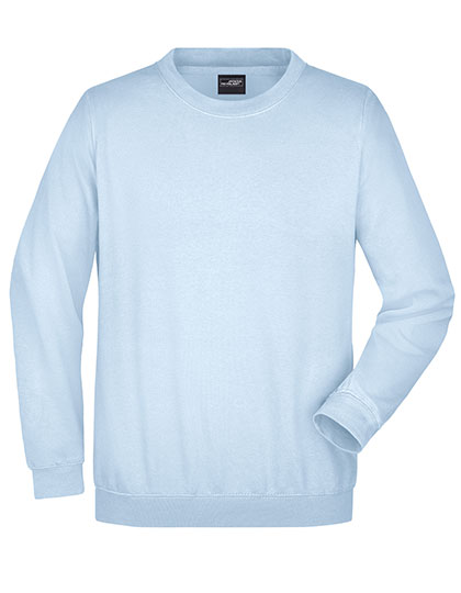 James & Nicholson Round Sweat Heavy in Light Blue