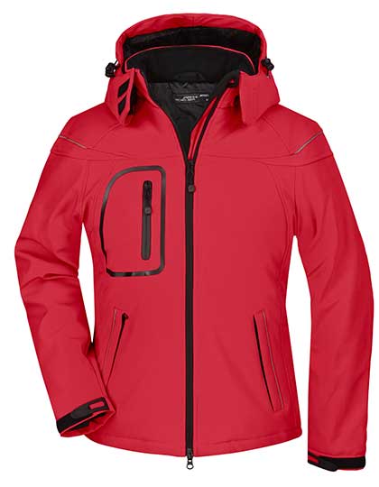 James & Nicholson Ladies' Winter Softshell Jacket in Red