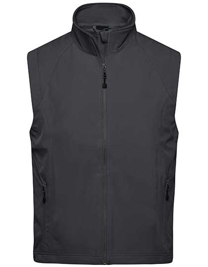James & Nicholson Men's Softshell Vest in Black