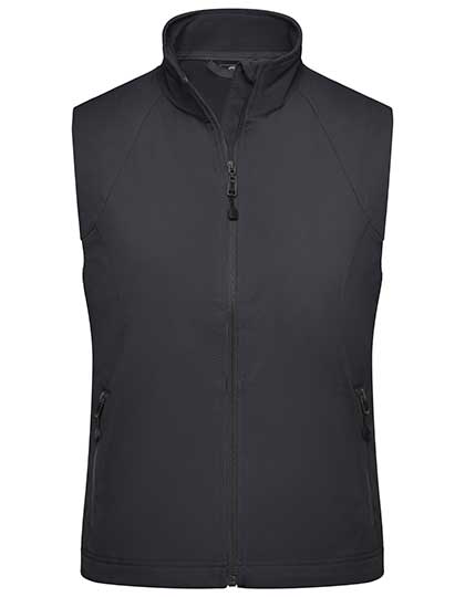 James & Nicholson Ladies' Softshell Vest in Black