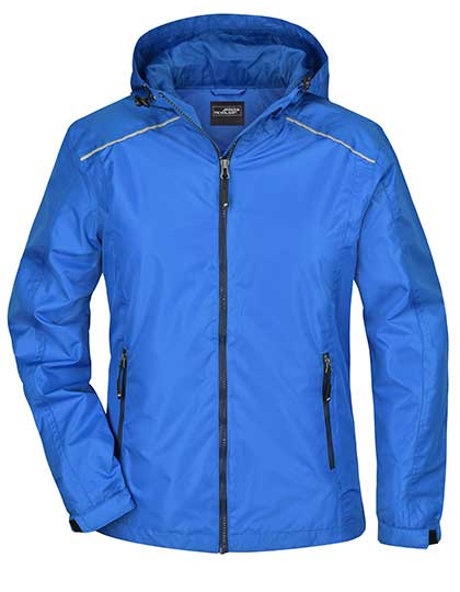 James & Nicholson Ladies' Rain Jacket in Royal
