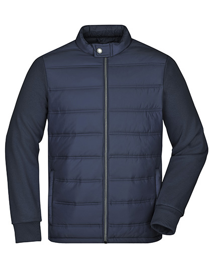 Men's Hybrid Sweat Jacket – Oberstoff: 80% Baumwolle / 20% Polyester, Oberstoff 2: 100% Polyamid, Wattierung: 100% Polyester