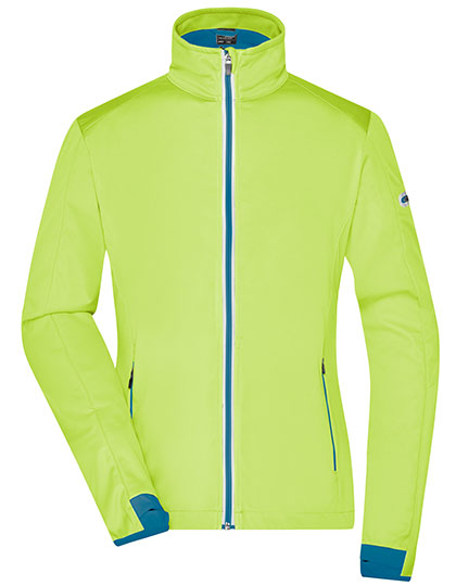 James & Nicholson Ladies' Sports Softshell Jacket in Bright Yellow