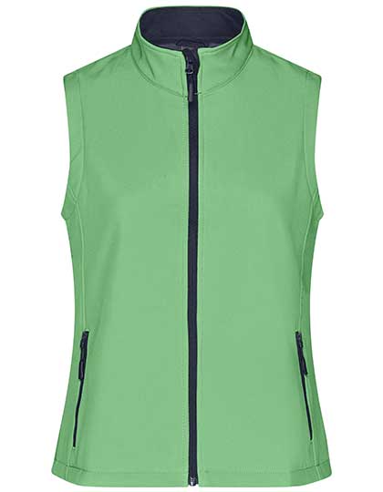 James & Nicholson Ladies' Promo Softshell Vest in Green
