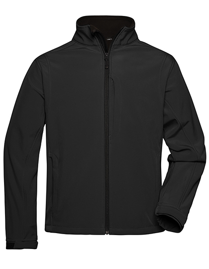 James & Nicholson Men's Softshell Jacket in Black
