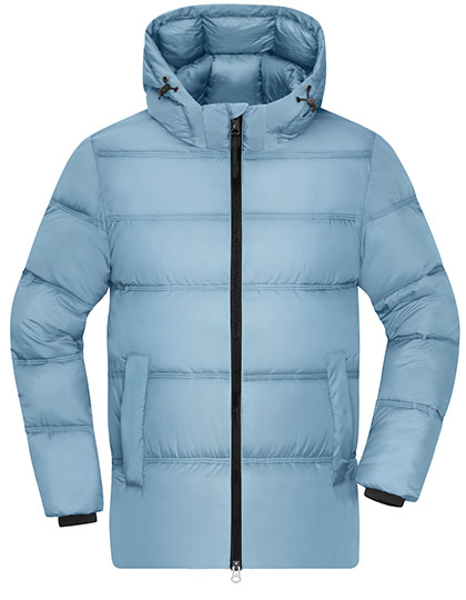 James & Nicholson Men's Winter Jacket in Milky Blue