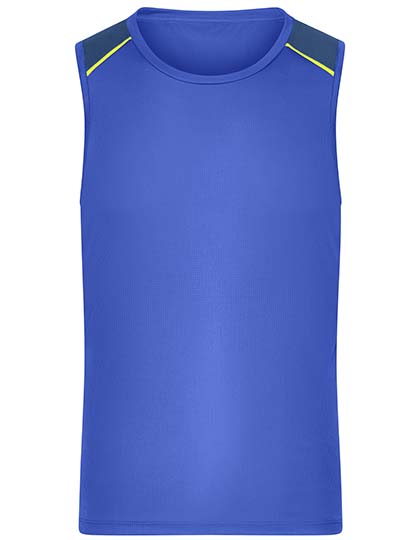 James & Nicholson Men's Running Tank in Peacock Blue
