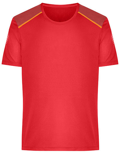 James & Nicholson Men's Running T-Shirt in Spicy Orange