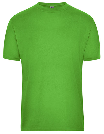James & Nicholson Men's Bio Workwear T-Shirt in Lime Green