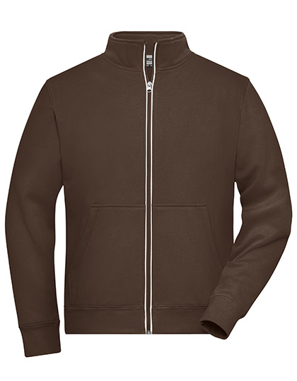 James & Nicholson Men's Doubleface Work Jacket -SOLID- in Brown