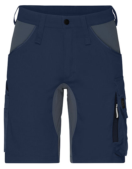 James & Nicholson Workwear Stretch-Bermuda Slim Line in Navy