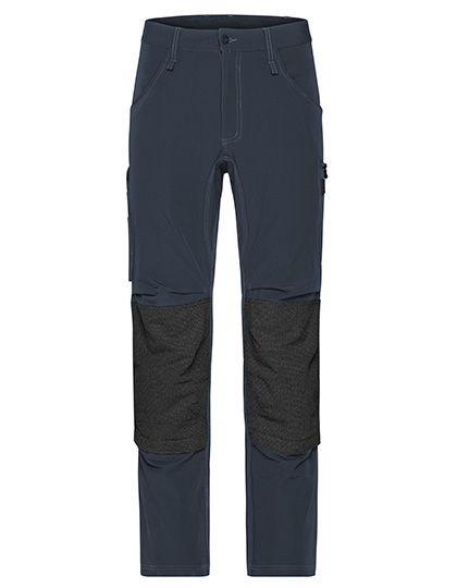 James & Nicholson Workwear Pants 4-Way Stretch Slim Line in Carbon