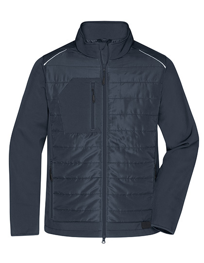 James & Nicholson Men's Hybrid Jacket in Carbon