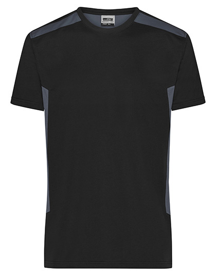 James & Nicholson Men's Workwear T-Shirt -STRONG- in Black