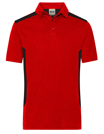 James & Nicholson Men's Workwear Polo -STRONG- in Red