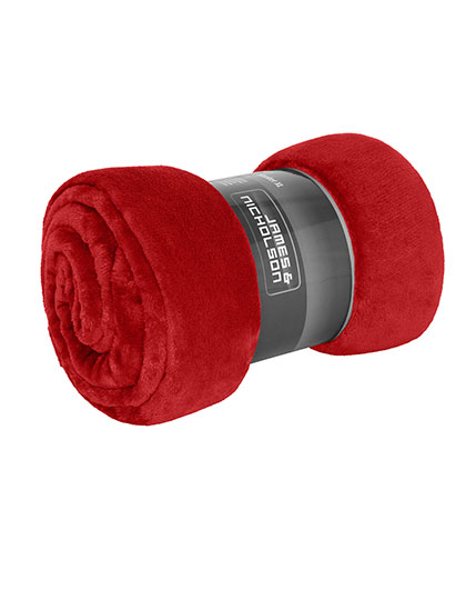 James & Nicholson Microfibre Fleece Blanket XL in Red