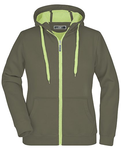 James & Nicholson Ladies' Doubleface Jacket in Olive