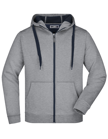 James & Nicholson Men's Doubleface Jacket in Sports Grey (Heather)