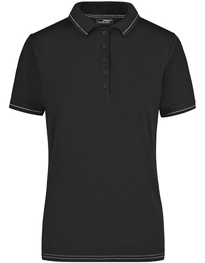 James & Nicholson Ladies' Elastic Polo in Black