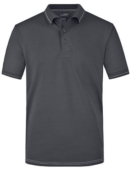 James & Nicholson Men's Elastic Polo in Graphite (Solid)