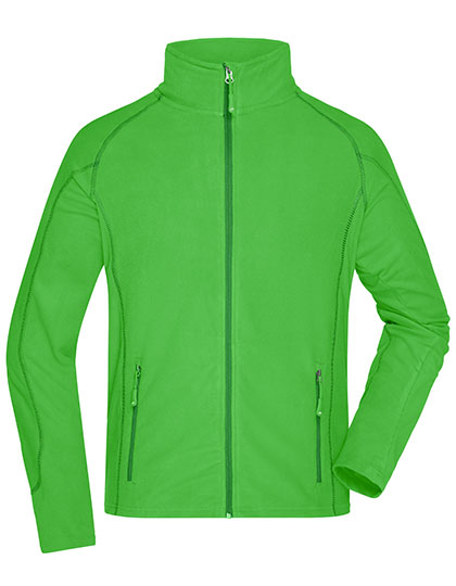 James & Nicholson Men's Structure Fleece Jacket in Green