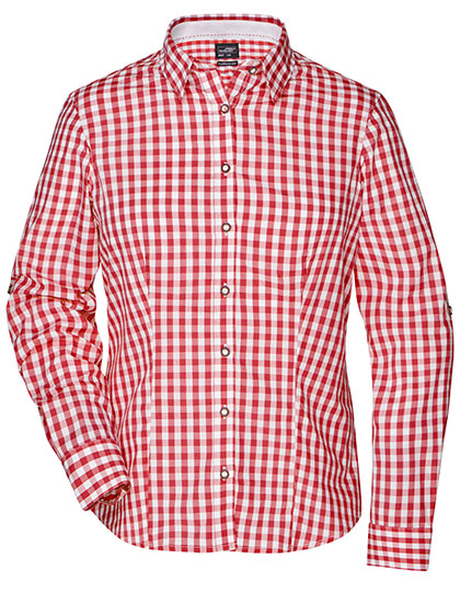 James & Nicholson Ladies' Traditional Shirt in Red