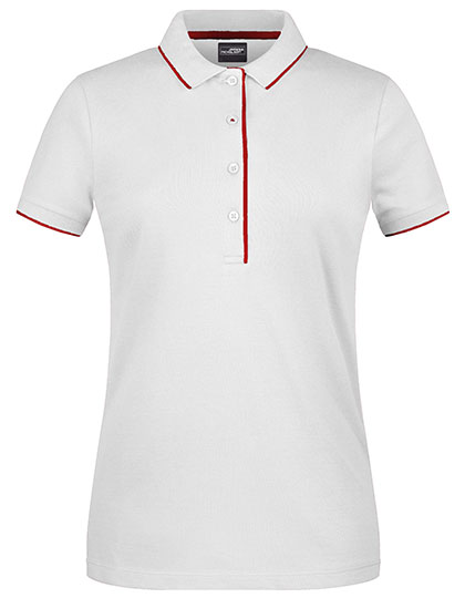James & Nicholson Ladies' Polo Stripe in White