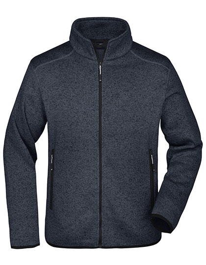 James & Nicholson Men's Knitted Fleece Jacket