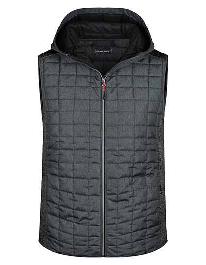 James & Nicholson Men's Knitted Hybrid Vest