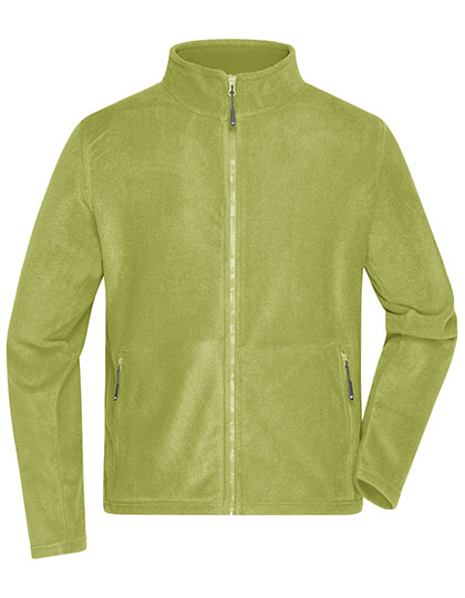 James & Nicholson Men's Fleece Jacket in Lime Green