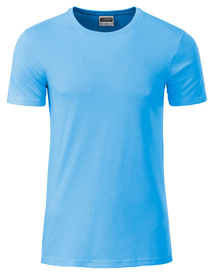 James & Nicholson Men's Basic-T in Sky Blue