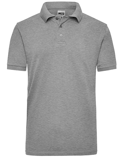 James & Nicholson Men's Workwear Polo in Grey Heather
