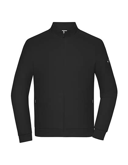 James & Nicholson Men's Zip Jacket Interlock in Black