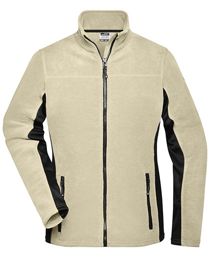 James & Nicholson Ladies' Workwear Fleece Jacket -STRONG- in Stone