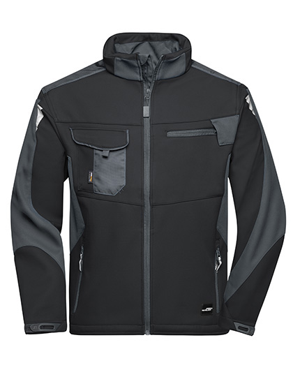 James & Nicholson Workwear Softshell Jacket -STRONG- in Black